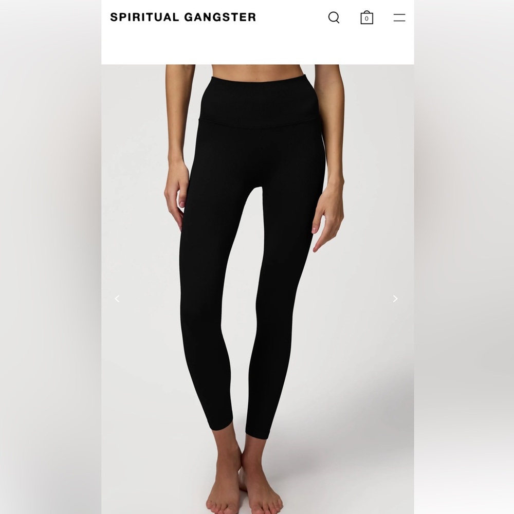 Spiritual gangster ribbed leggings